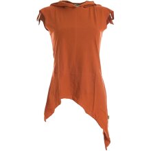 Vishes Zipfelshirt Lagenlook Zipfelkapuze Hoodie orange...