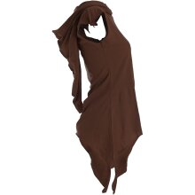 Vishes Zipfelshirt Lagenlook Zipfelkapuze Hoodie braun 34-36