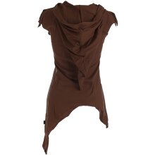 Vishes Zipfelshirt Lagenlook Zipfelkapuze Hoodie braun 44-46