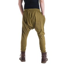 Vishes Haremshose Männerhose Sommer Hose Pluderhose mit tiefen Schritt olivegrüne