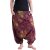 Vishes Hippie Haremshose mit Blumen dunkelrot 40/42