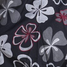 Vishes Hippie Haremshose mit Blumen schwarzrot 36