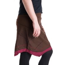 Vishes Mini Rock Lagenlook Goa Rock Elfen Larp Fairy Skirt Hippie braun 34/36