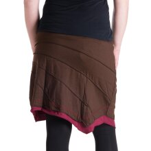 Vishes Mini Rock Lagenlook Goa Rock Elfen Larp Fairy Skirt Hippie braun 40