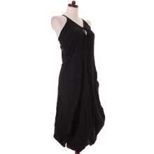 Vishes Lagenlook Ballonkleid mit verstellbaren Trägern schwarz 32-34