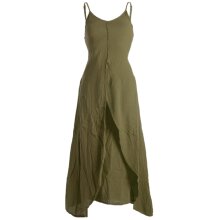Vishes Lagenlook Kleid Träger olivegrün 38