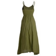Vishes Lagenlook Kleid Träger olivegrün 42
