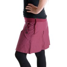 Vishes bestickter Mini Rock Hippie Boho bordeauxrot 42