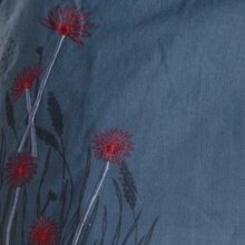 Vishes bestickter Mini Rock Hippie Boho grau 36