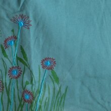 Vishes bestickter Mini Rock Hippie Boho türkis 42