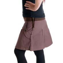 Vishes bestickter Mini Rock Hippie Boho braun 36