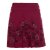 Vishes besticker Mini Rock mit Pflanzendruck dunkelrot 36