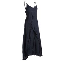 Vishes Lagenlook Kleid Träger schwarz 38