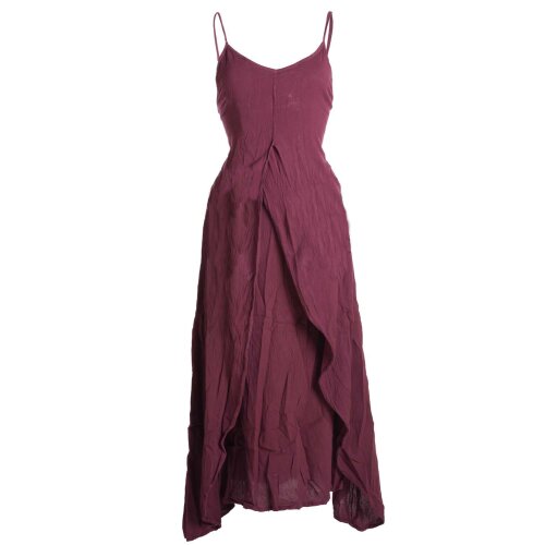 Vishes Lagenlook Kleid Träger dunkelrot 38