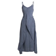 Vishes Lagenlook Kleid Träger grau 36