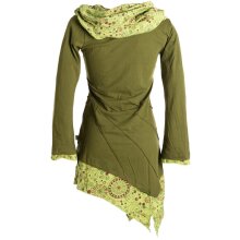 Vishes Kleid warm Tunika Longsleeve mit großem Kragen olive 44
