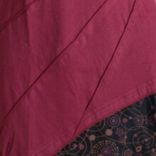 Vishes Kleid warm Tunika Longsleeve mit großem Kragen dunkelrot 40