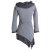 Vishes Kleid warm Tunika Longsleeve mit großem Kragen grau 44