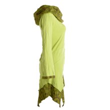 Vishes Kleid warm Tunika Longsleeve mit großem Kragen hellgrün 34