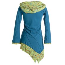 Vishes Kleid warm Tunika Longsleeve mit großem Kragen türkis 38