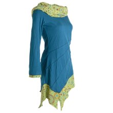 Vishes Kleid warm Tunika Longsleeve mit großem Kragen türkis 44