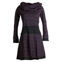 Vishes Bedrucktes Kleid aus Baumwolle mit Schalkragen...