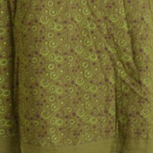 Vishes Bedrucktes Kleid aus Baumwolle mit Schalkragen olive 34