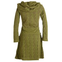 Vishes Bedrucktes Kleid aus Baumwolle mit Schalkragen...