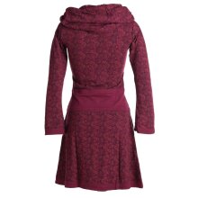 Vishes Bedrucktes Kleid aus Baumwolle mit Schalkragen...