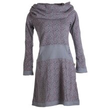Vishes Bedrucktes Kleid aus Baumwolle mit Schalkragen...