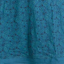 Vishes Bedrucktes Kleid aus Baumwolle mit Schalkragen türkis 40-42