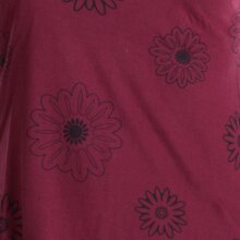 Vishes Kleid warm Tunika asymmetrisch mit großem Kragen dunkelrot 46