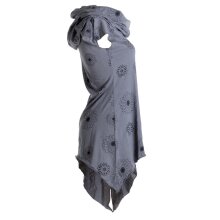 Vishes Kleid warm Tunika asymmetrisch mit großem Kragen grau 36