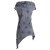 Vishes Kleid warm Tunika asymmetrisch mit großem Kragen grau 40