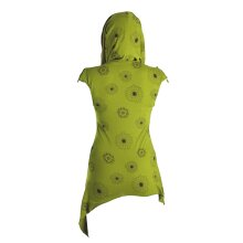 Vishes Kleid warm Tunika asymmetrisch mit großem Kragen hellgrün 34/36