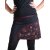 Vishes Mini Rock bestickt Goa Rock Hippie Cacheur schwarz-rot 40