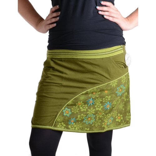 Vishes Mini Rock bestickt Goa Rock Hippie Cacheur olive 38