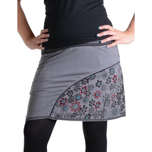 Vishes Mini Rock bestickt Goa Rock Hippie Cacheur grau 42