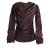 Vishes Samtjacke Hoodie Elfenjacke Samt Hoody braun 46
