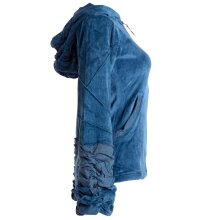 Vishes Samtjacke Hoodie Elfenjacke Samt Hoody türkis 40