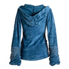 Vishes Samtjacke Hoodie Elfenjacke Samt Hoody türkis 46