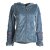 Vishes Samtjacke Hoodie Elfenjacke Samt Hoody grau 34/36