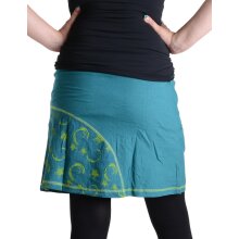 Vishes Mini Rock bestickt Goa Rock Hippie Cacheur türkis-blau 38