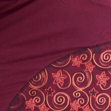 Vishes Mini Rock bestickt Goa Rock Hippie Cacheur dunkelrot 38