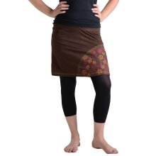 Vishes Mini Rock bestickt Goa Rock Hippie Cacheur braun 36