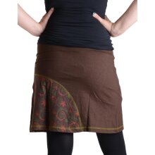 Vishes Mini Rock bestickt Goa Rock Hippie Cacheur braun 44