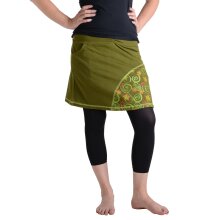 Vishes Mini Rock bestickt Goa Rock Hippie Cacheur olive 34/36