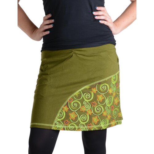 Vishes Mini Rock bestickt Goa Rock Hippie Cacheur olive 42