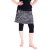 Vishes - Damen Mini Rock mit kurzer Hose drunter Schwarz-Grau 34
