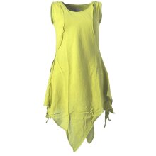 Vishes Zipfeliges Lagenlook Shirt Tunika aus handgewebter...